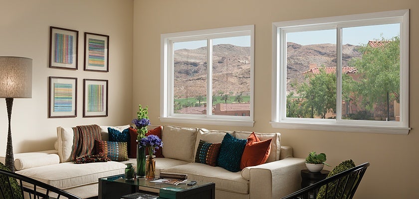 Tuscany Series vinyl horizontal slider window