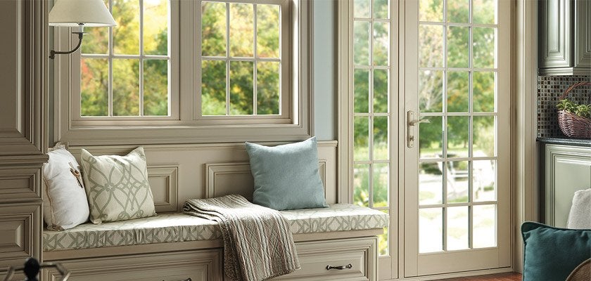 Tuscany Series vinyl Out-Swing French patio door